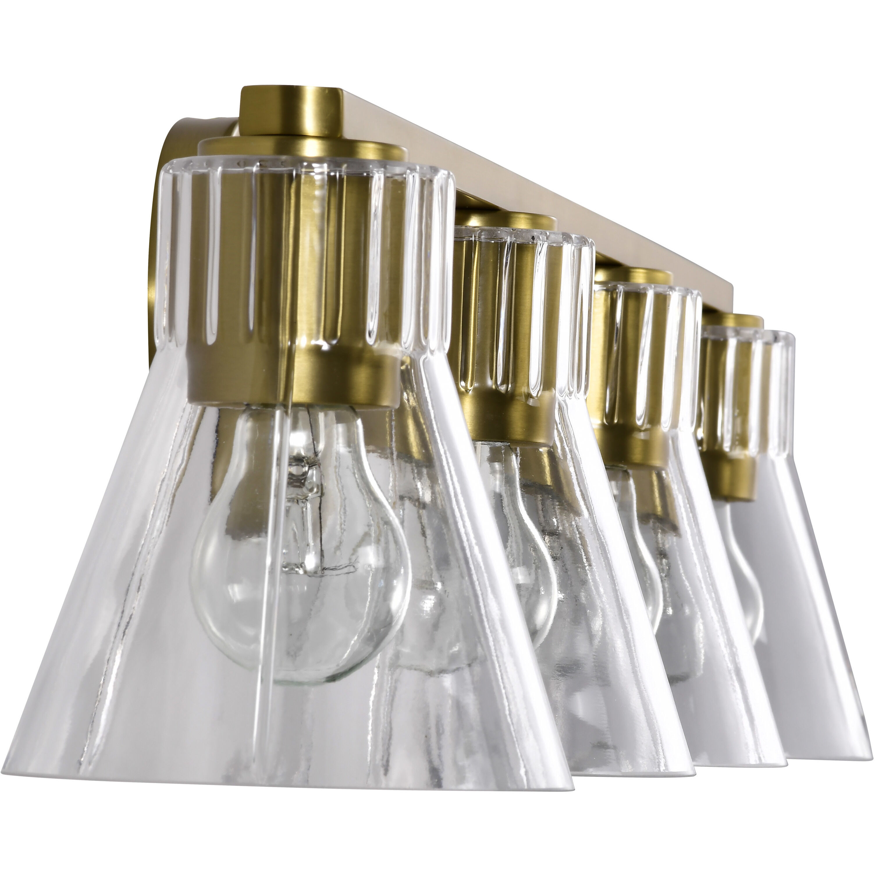 Gianna 33.25 inch Vintage Brass Vanity Wall Light