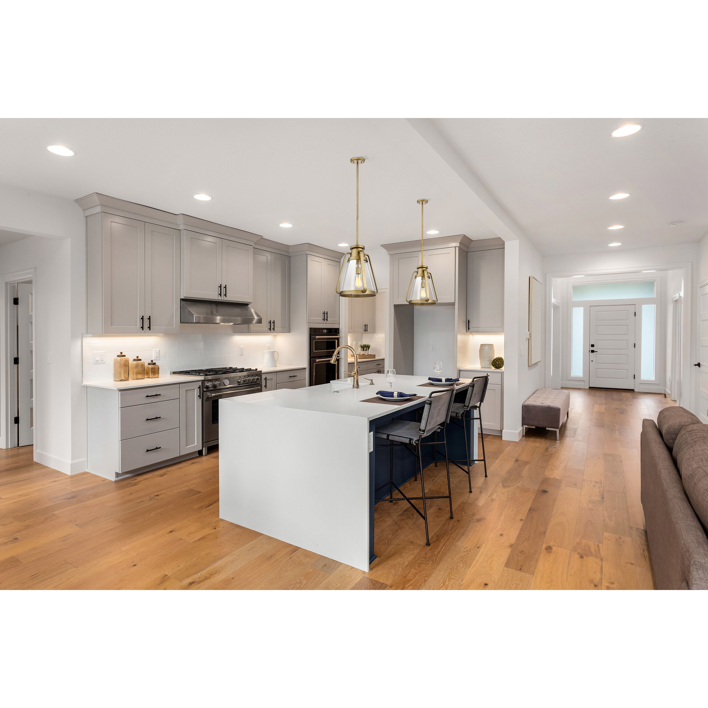 Everett 1 Light 14 inch Natural Brass Pendant Ceiling Light