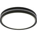 Brentwood LED 11.42 inch Matte Black Flush Mount with Night Light Ceiling Light