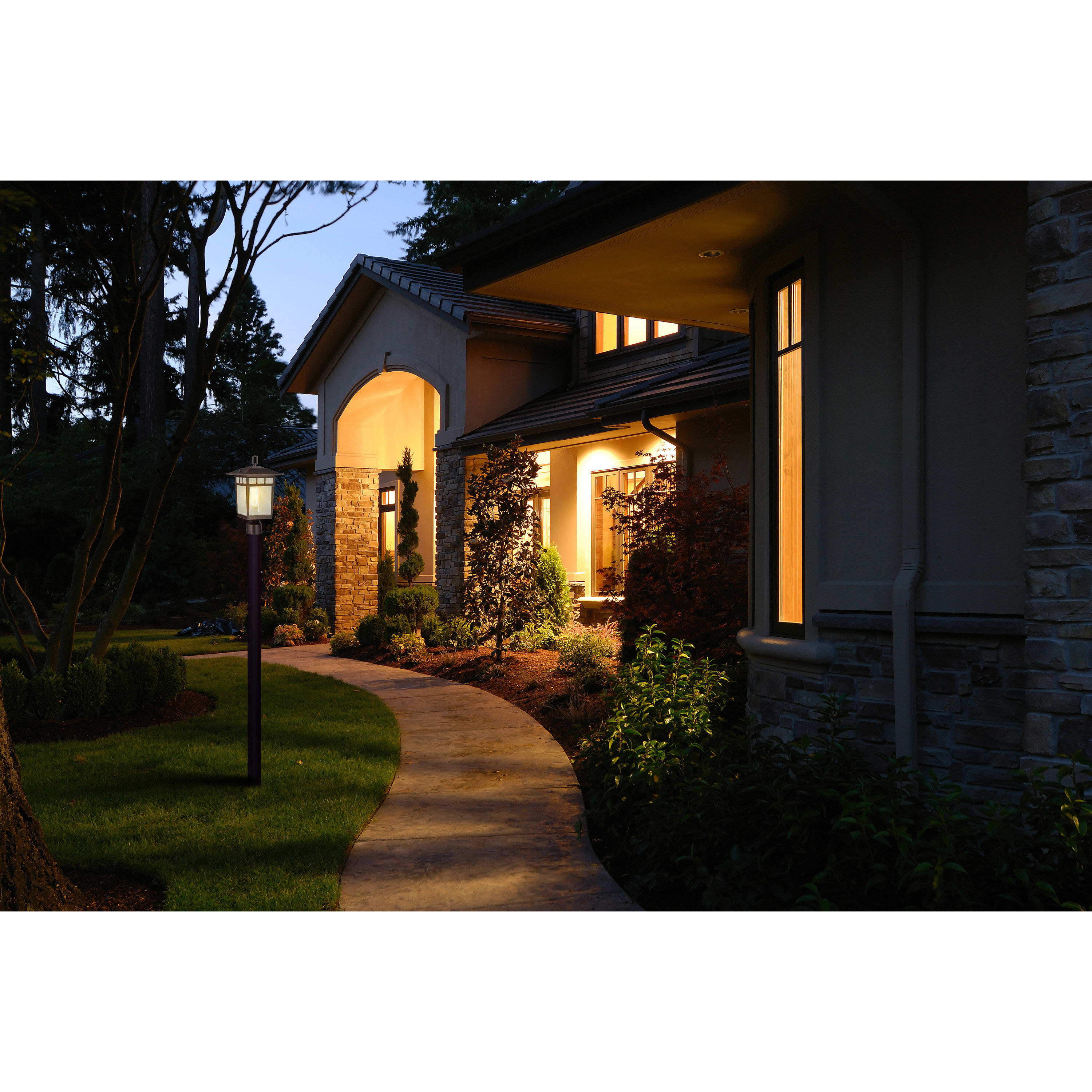 Cove Neck 16 inch Rustic Bronze Post Lantern, Large