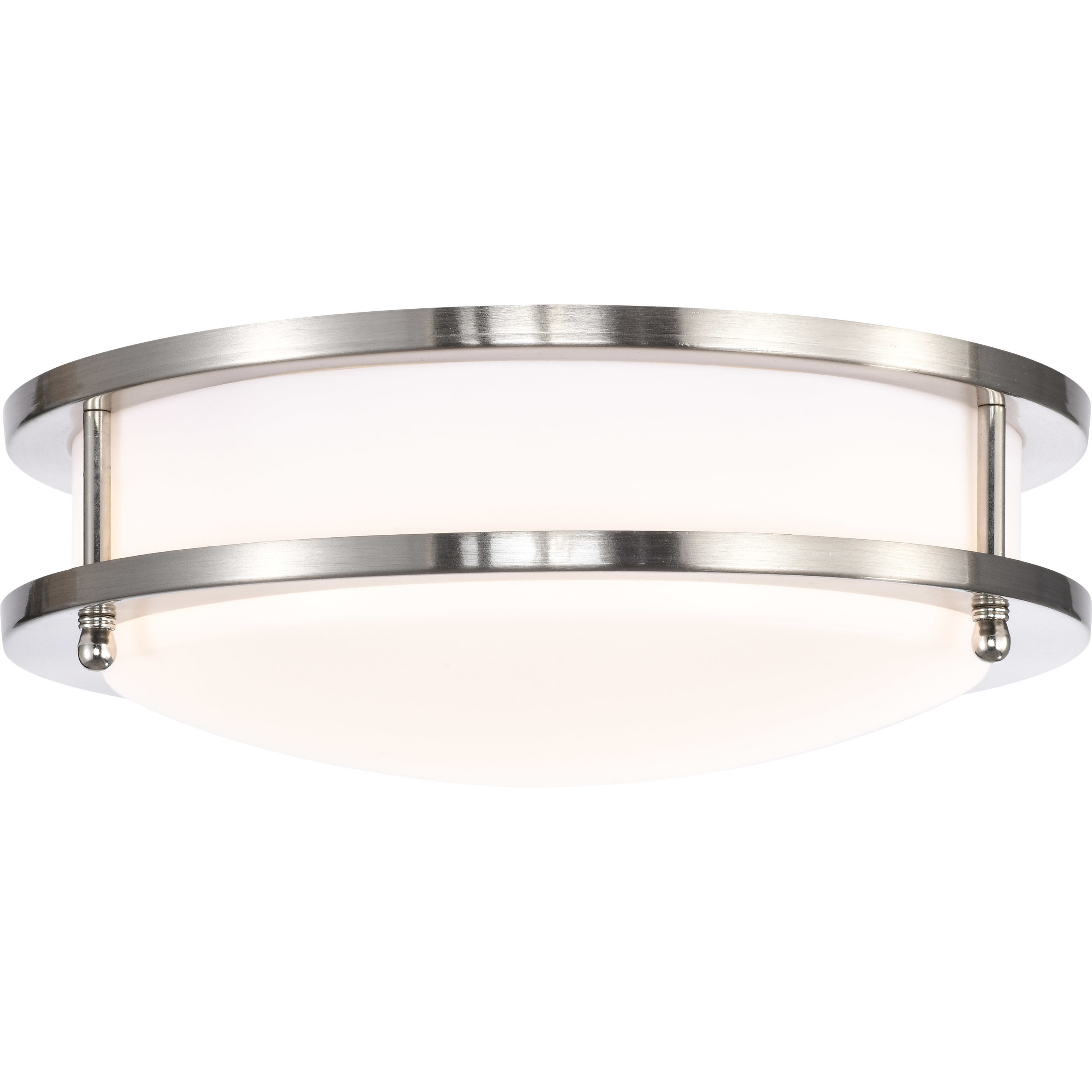 Glamour LED 10 inch Brushed Nickel Flush Mount Ceiling Light