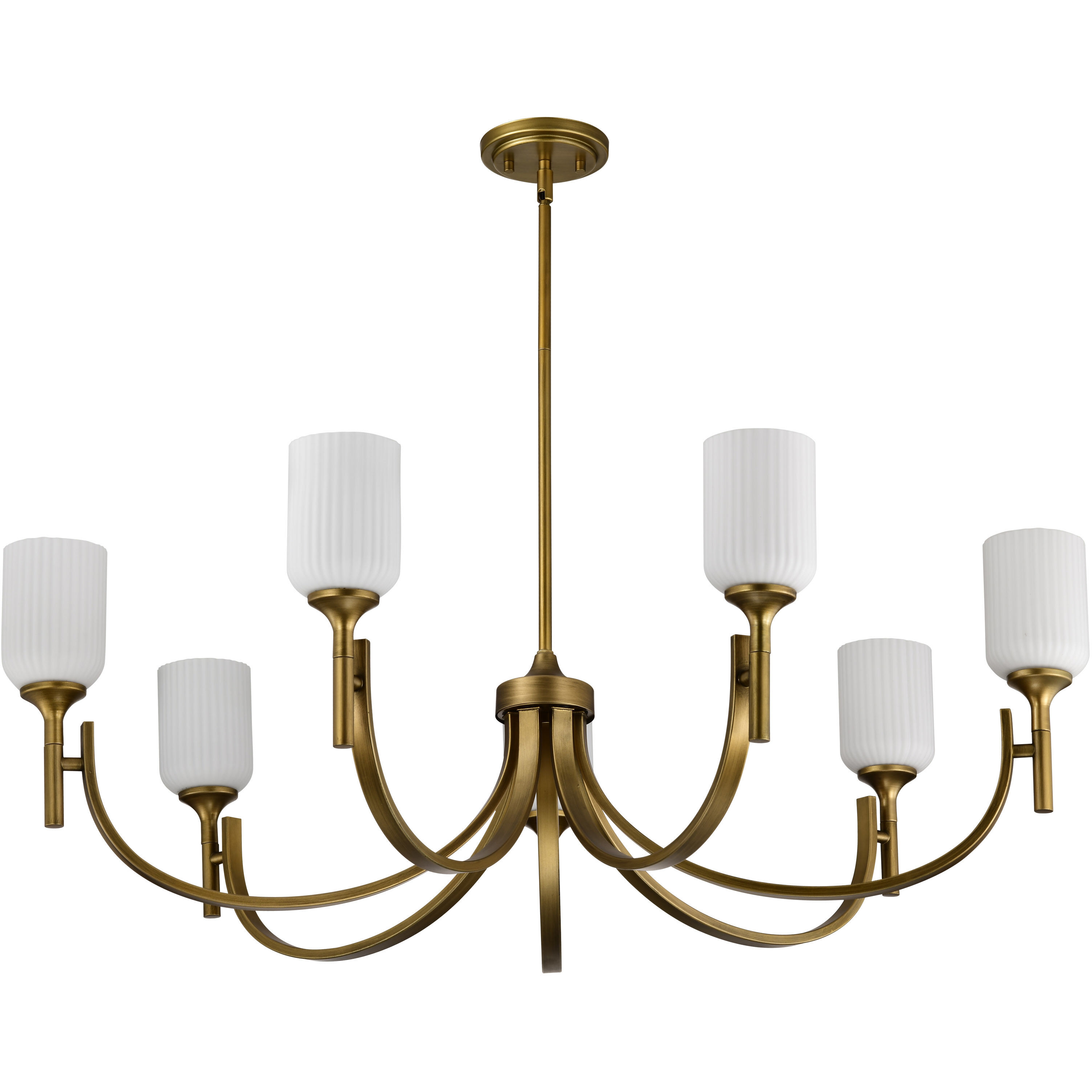 Solara 40 inch Natural Brass Chandelier Ceiling Light