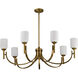 Solara 40 inch Natural Brass Chandelier Ceiling Light