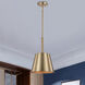 Alexis 1 Light 11 inch Burnished Brass and Gold Pendant Ceiling Light