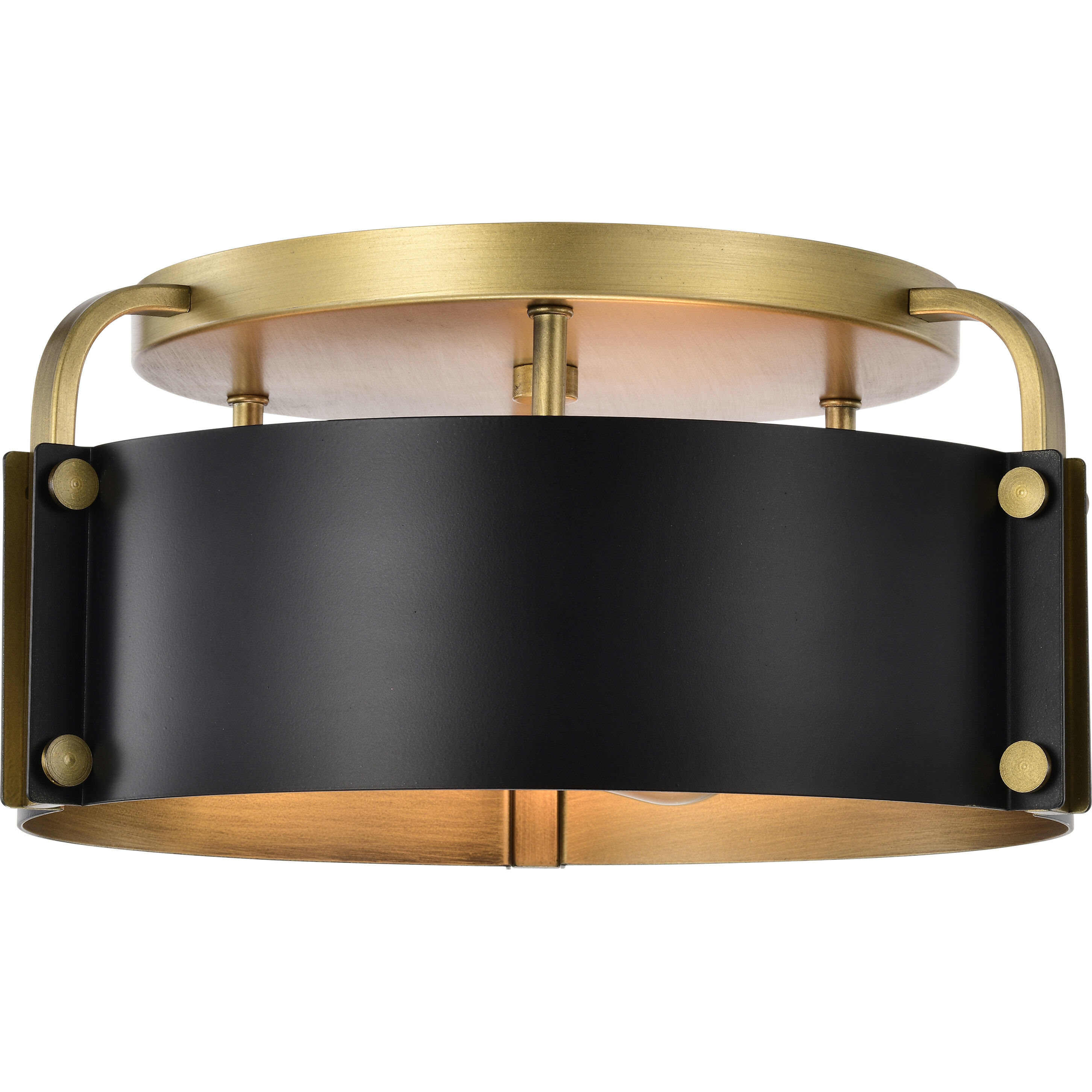 Altos 3 Light 14 inch Matte Black Semi Flush Mount Ceiling Light