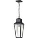 Lawrence 1 Light 7.63 inch Matte Black Outdoor Hanging Light