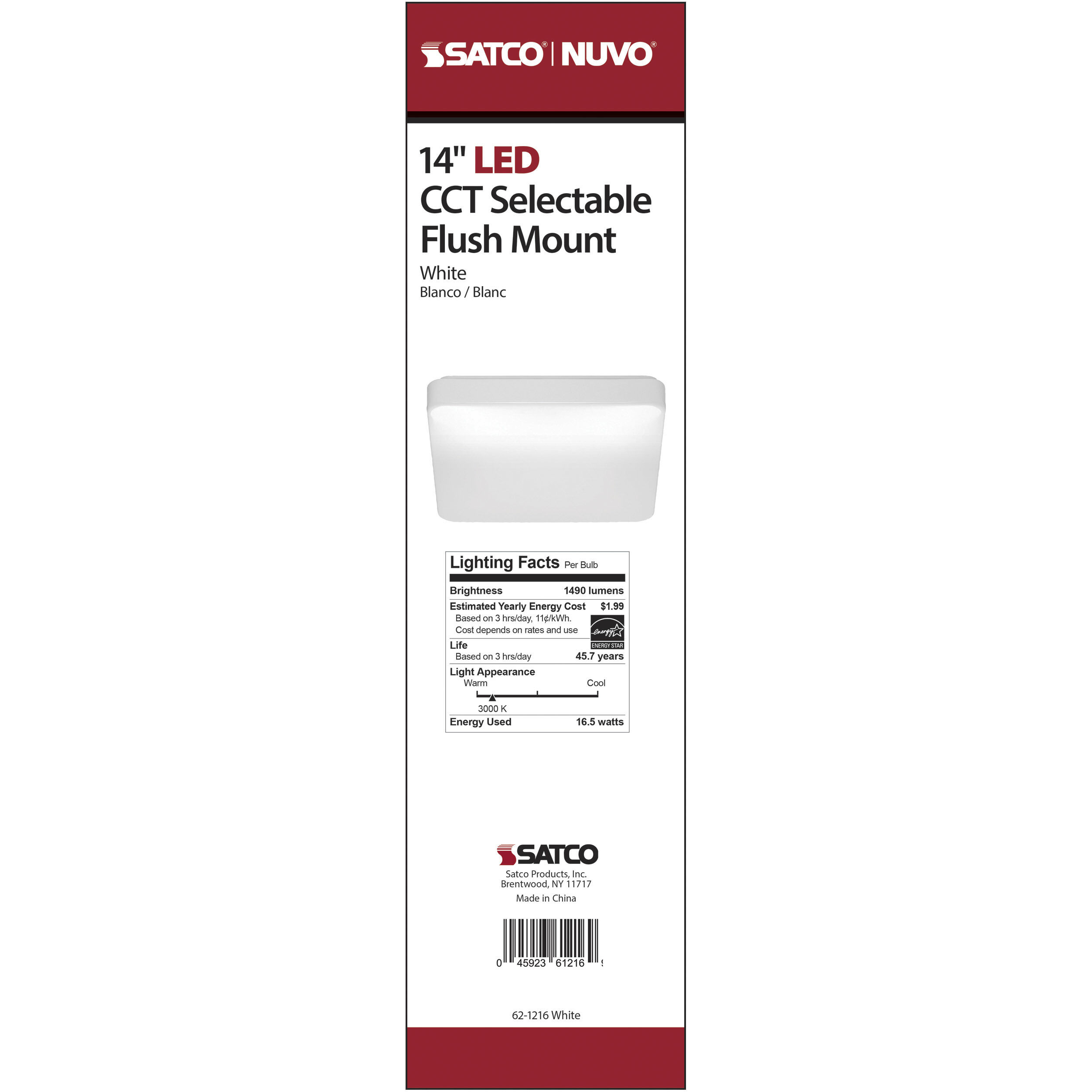 Cloud LED 14 inch White Flush Mount Ceiling Light