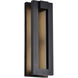 Crew LED 15 inch Sand Black Outdoor Wall Light