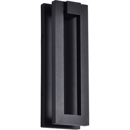 Crew LED 15 inch Sand Black Outdoor Wall Light
