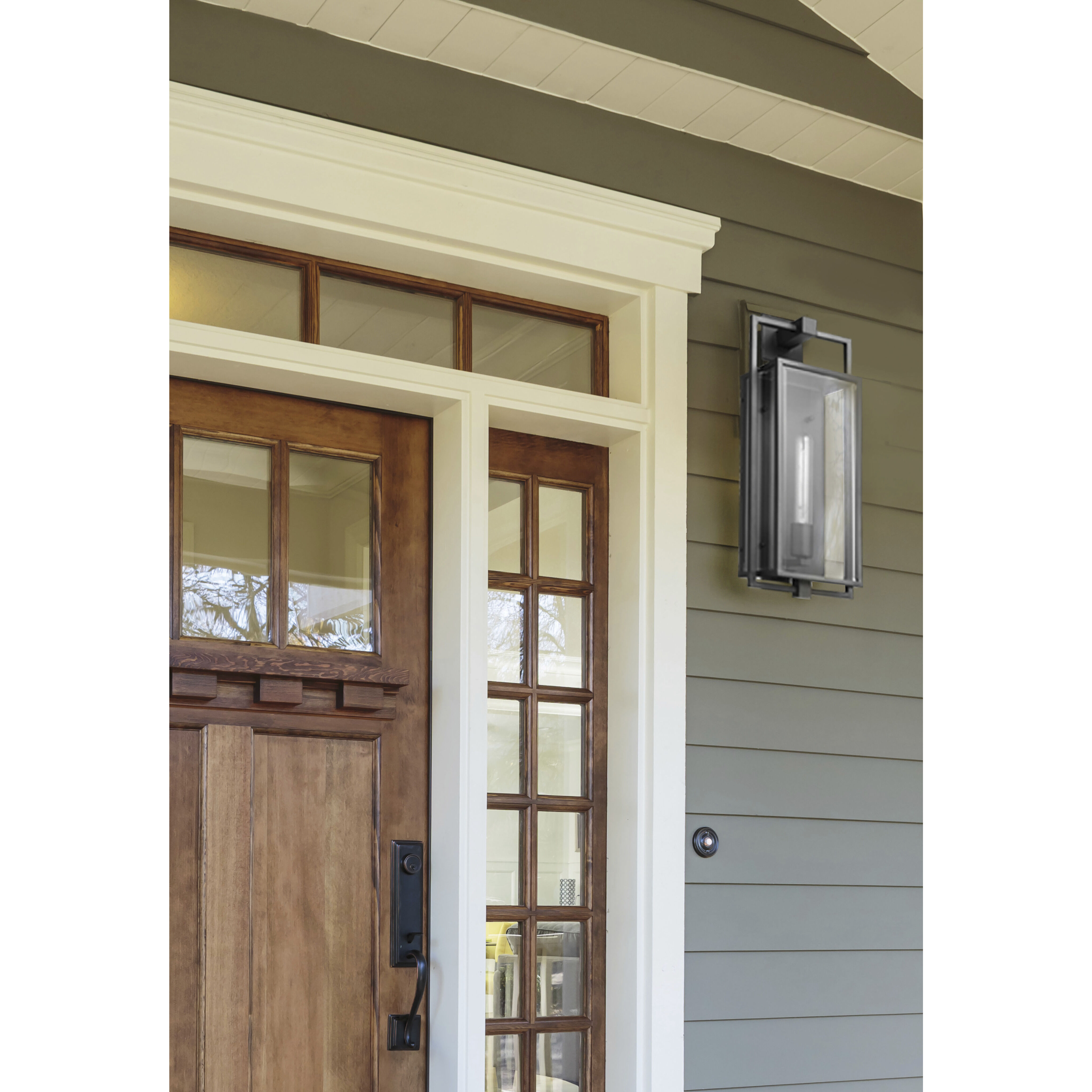 Exhibit 1 Light 17 inch Matte Black Outdoor Wall Sconce