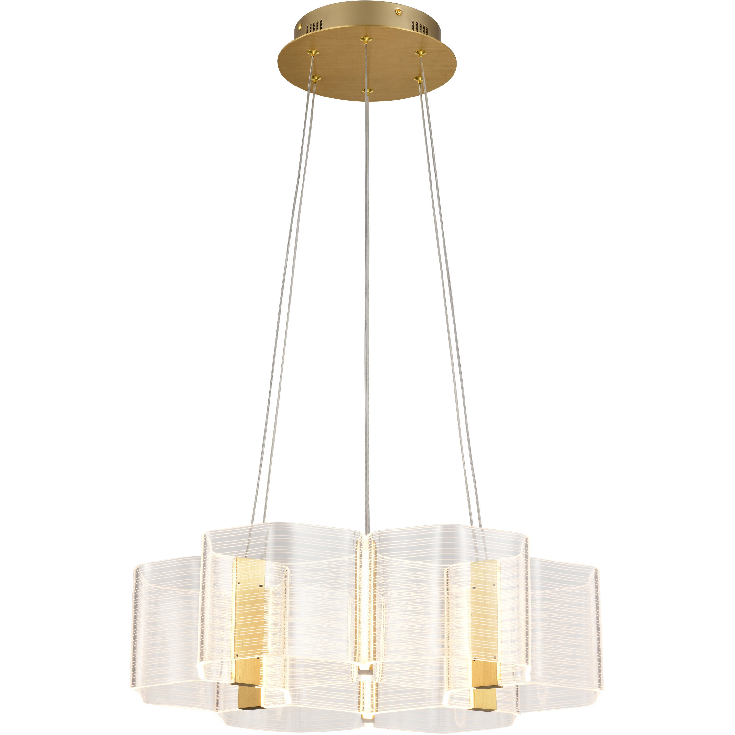 Kenzo LED 20.5 inch Polished Anodized Bronze Chandelier Ceiling Light