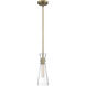 Bahari 1 Light 4 inch Vintage Brass Pendant Ceiling Light