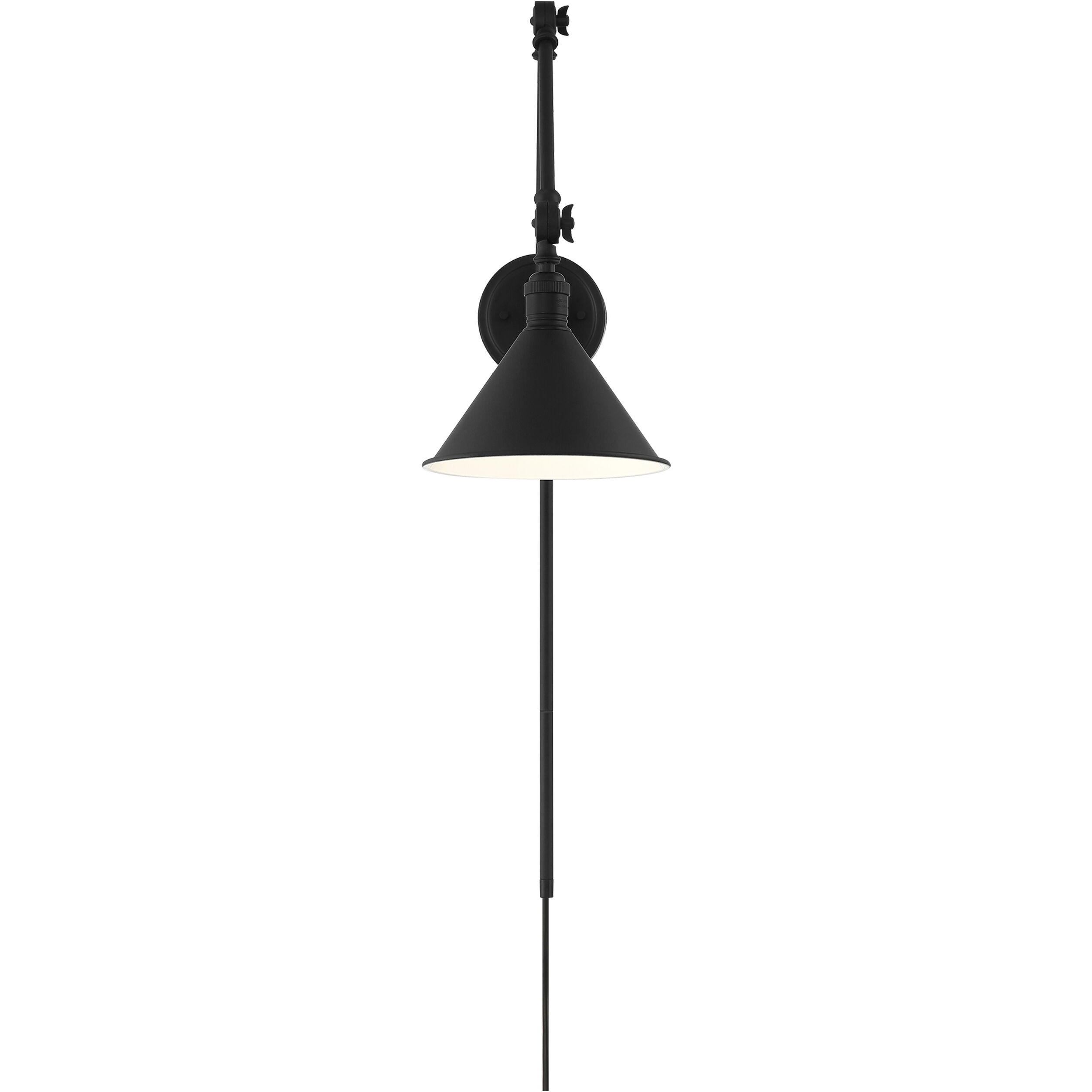 Delancey 27 inch 60.00 watt Matte Black Swing Arm Wall Wall Light
