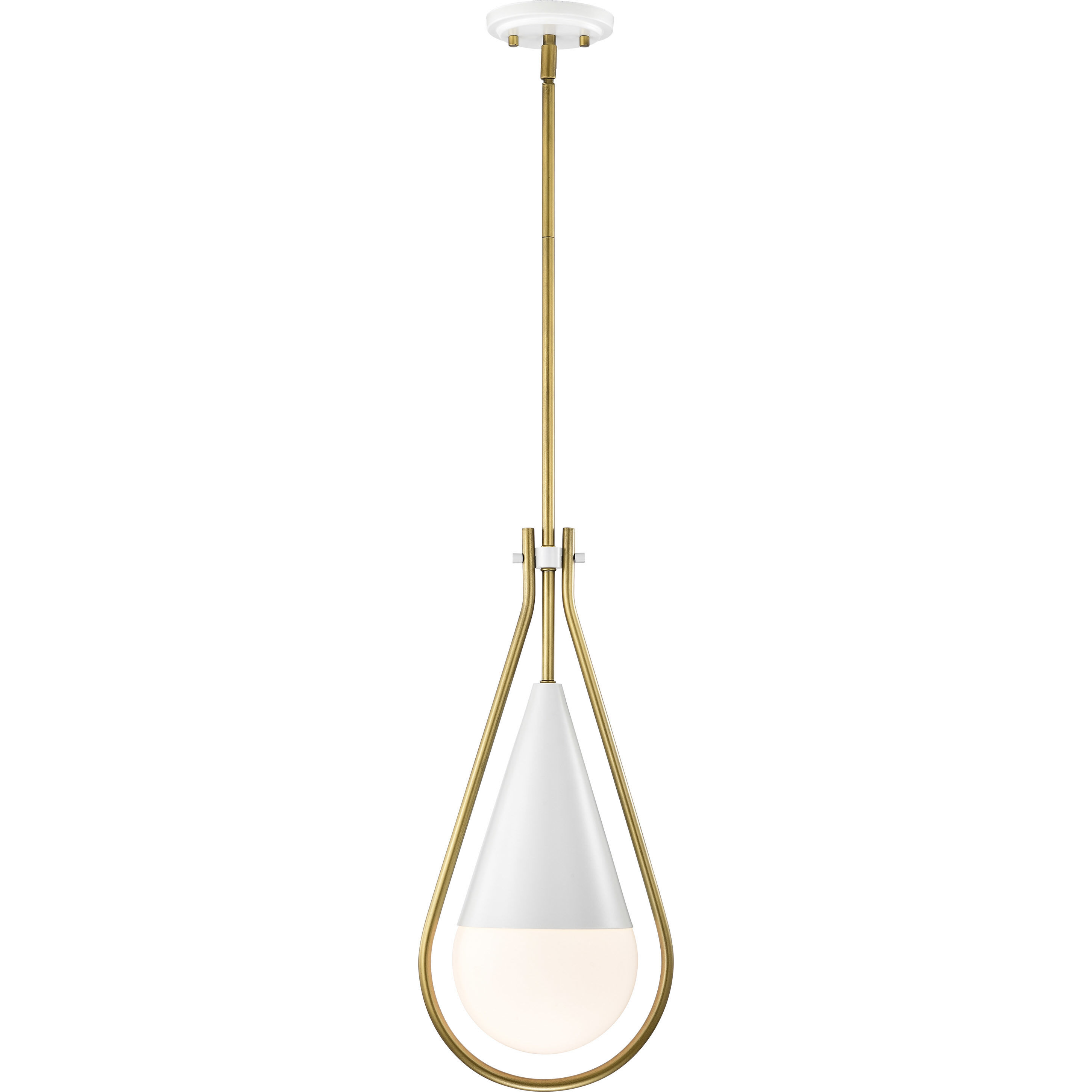 Admiral 1 Light 10 inch Matte White Pendant Ceiling Light
