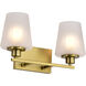 Lune 16 inch Vintage Brass Vanity Wall Light
