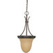 Empire 1 Light 9.75 inch Mahogany Bronze Pendant Ceiling Light