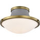 Lafayette 1 Light 14 inch Matte Gray Flush Mount Ceiling Light