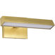 Mila LED 12.2 inch Vintage Brass Vanity Wall Light