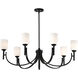 Solara 40 inch Matte Black Chandelier Ceiling Light