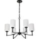 Liam 25 inch Matte Black Chandelier Ceiling Light