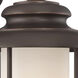 Bethany LED 16.75 inch Mahogany Bronze Outdoor Wall Light, back plate 5.25" diameter depth is 3/4" 