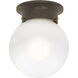 Brentwood 1 Light 6 inch Old Bronze Flush Mount Ceiling Light