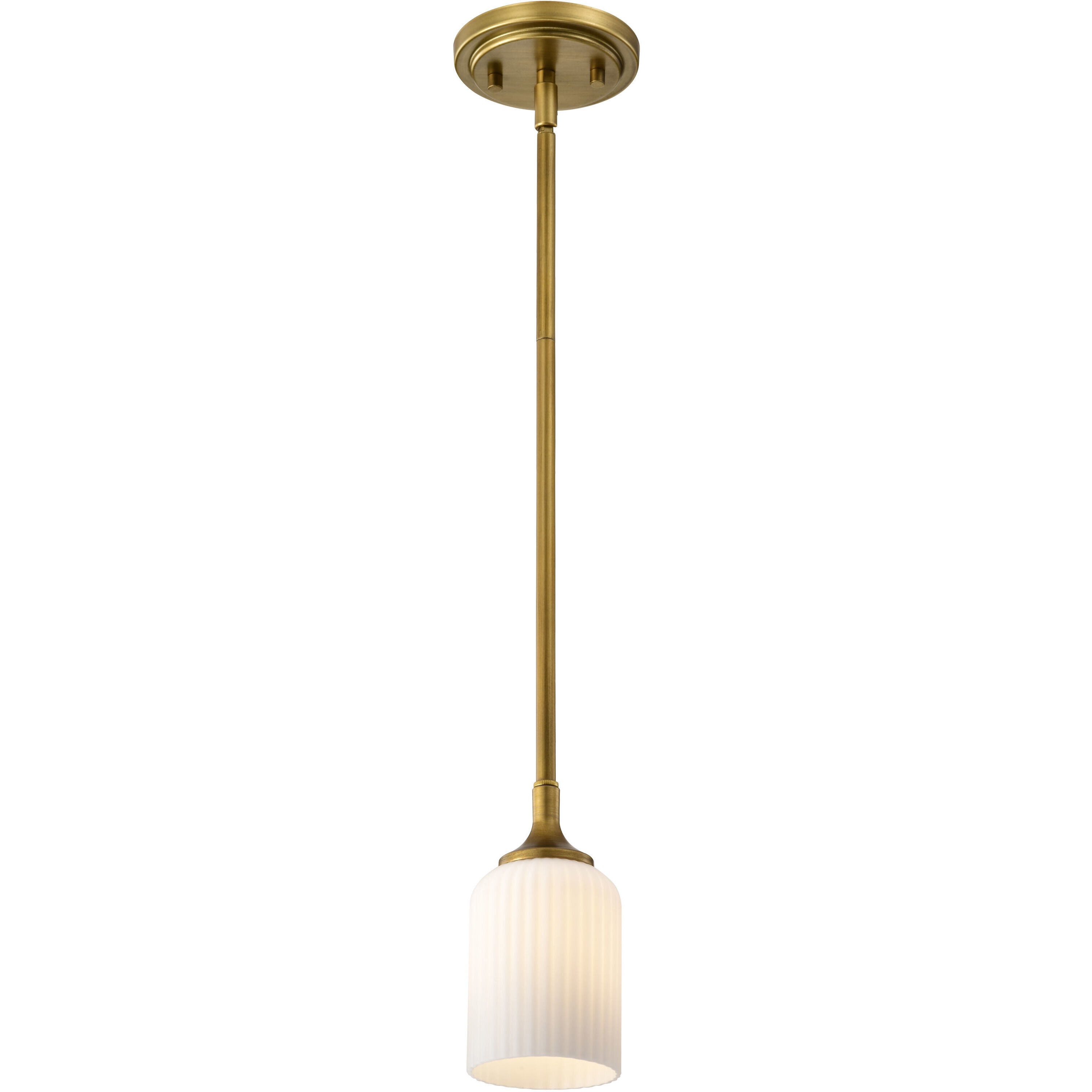 Solara 5 inch Natural Brass Pendant Ceiling Light