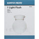 Brentwood 1 Light 6 inch White Flush Mount Ceiling Light