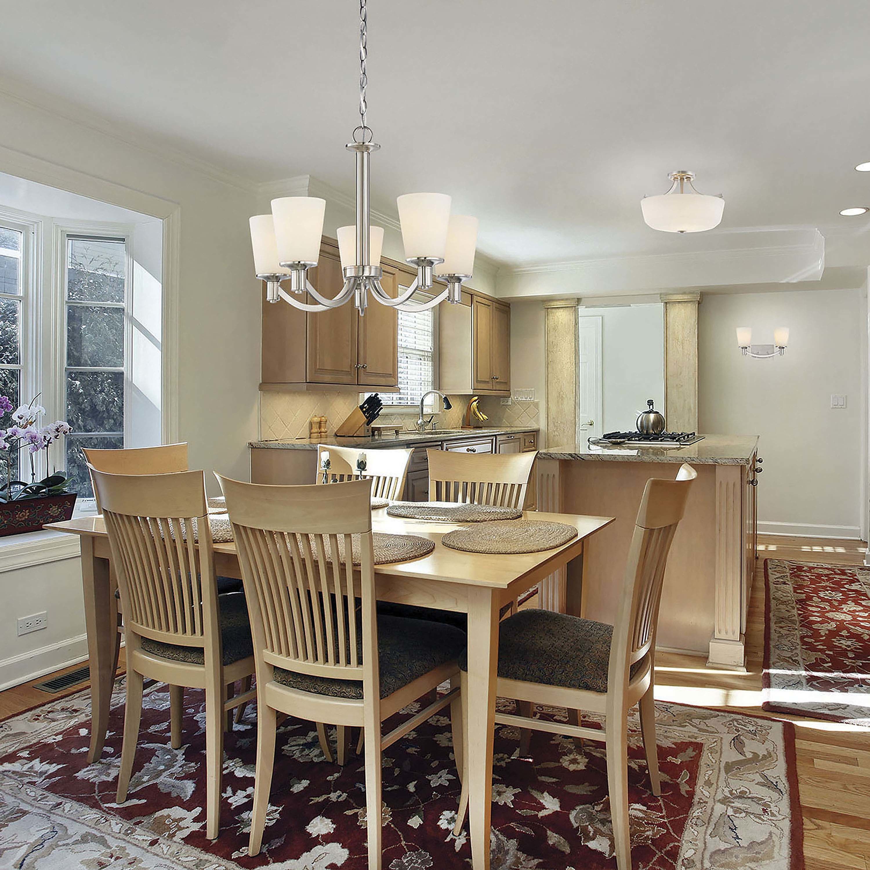 Laguna 2 Light 15 inch Brushed Nickel Semi Flush Mount Ceiling Light