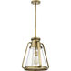 Everett 1 Light 14 inch Natural Brass Pendant Ceiling Light
