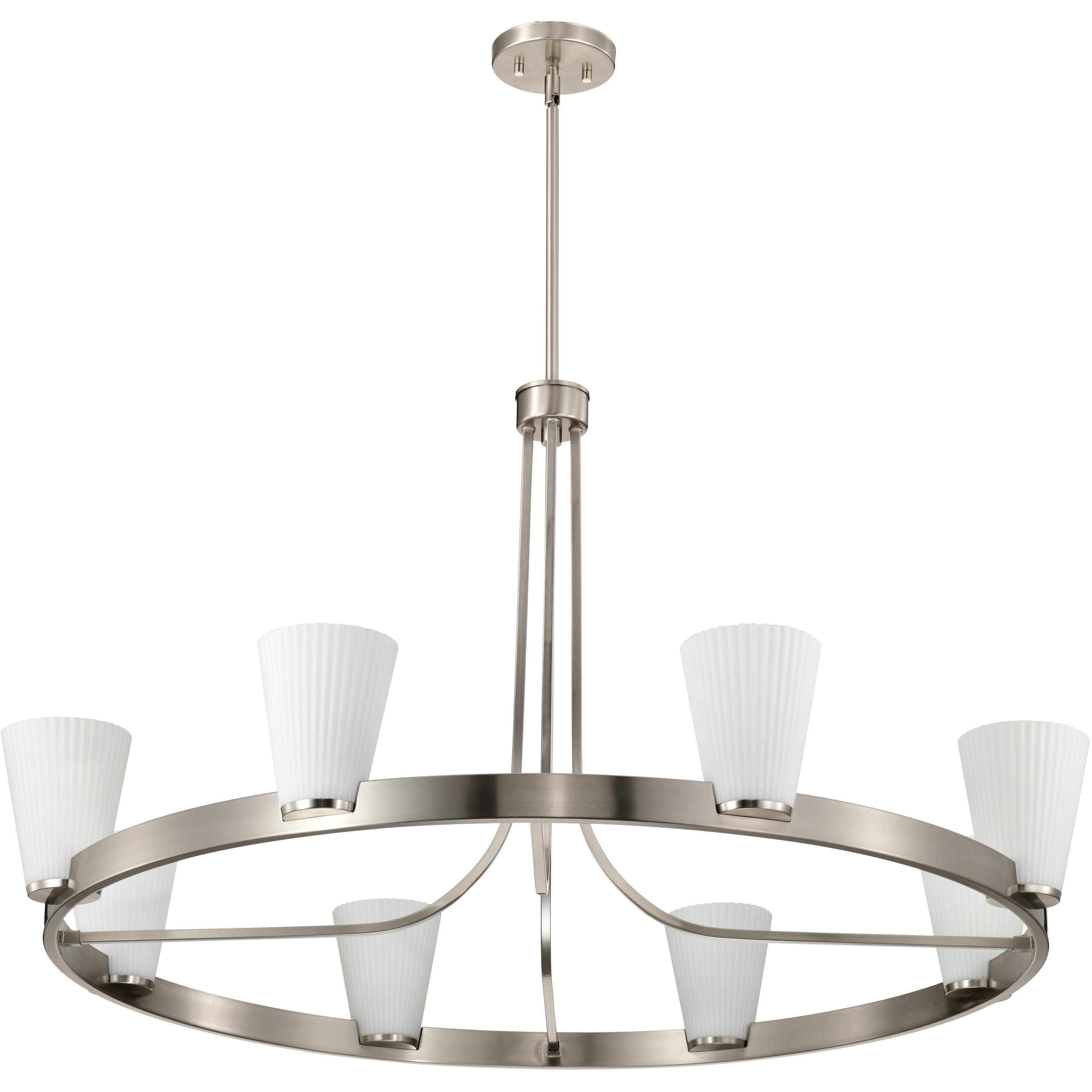 Royale 40 inch Brushed Nickel Chandelier Ceiling Light