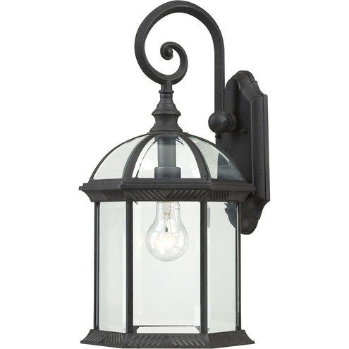 Boxwood 1 Light 19 inch Textured Black Outdoor Wall Lantern