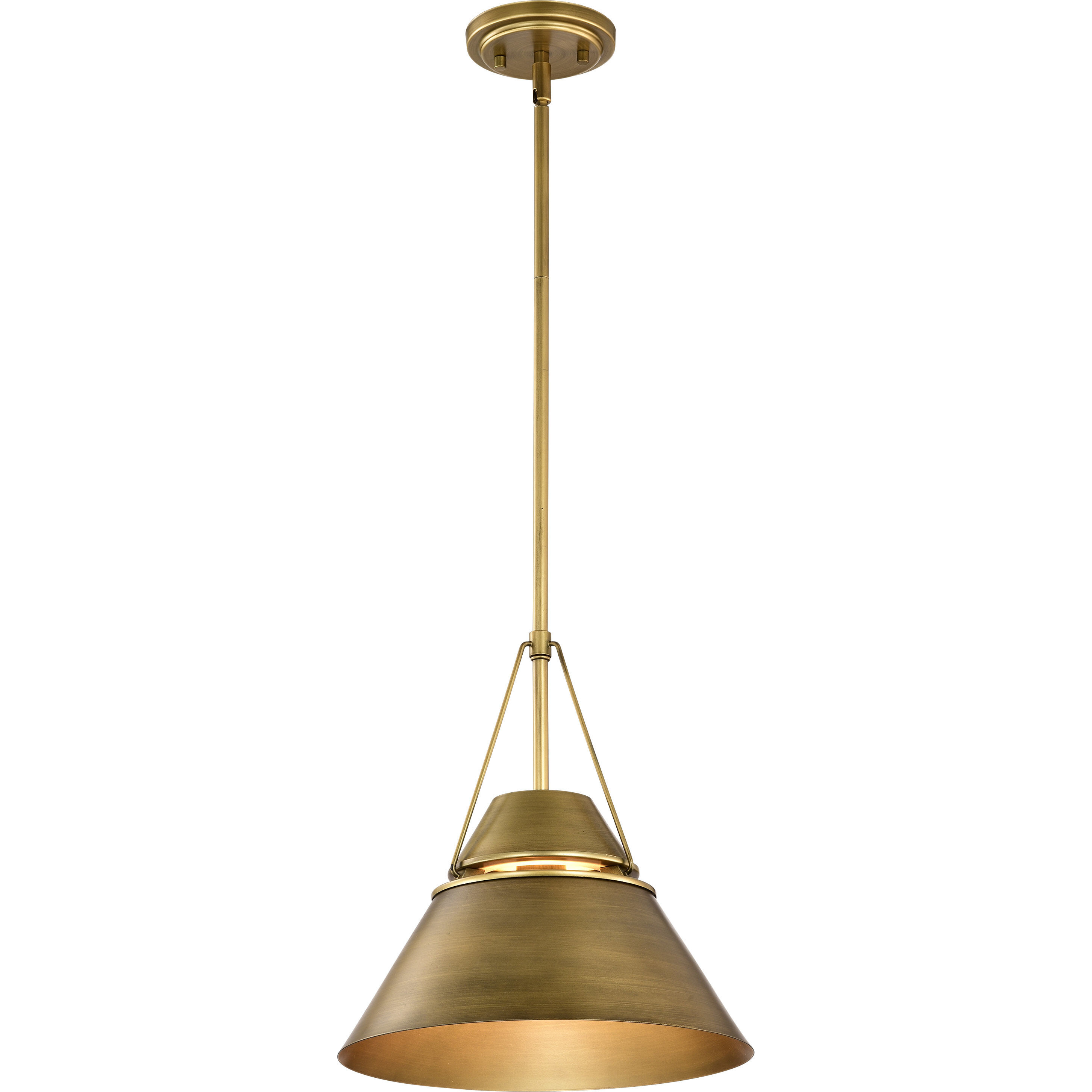 Adina 1 Light 12.75 inch Natural Brass Pendant Ceiling Light