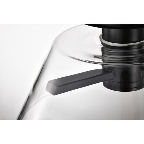 Edmond LED 17 inch Matte Black Semi Flush Mount Ceiling Light