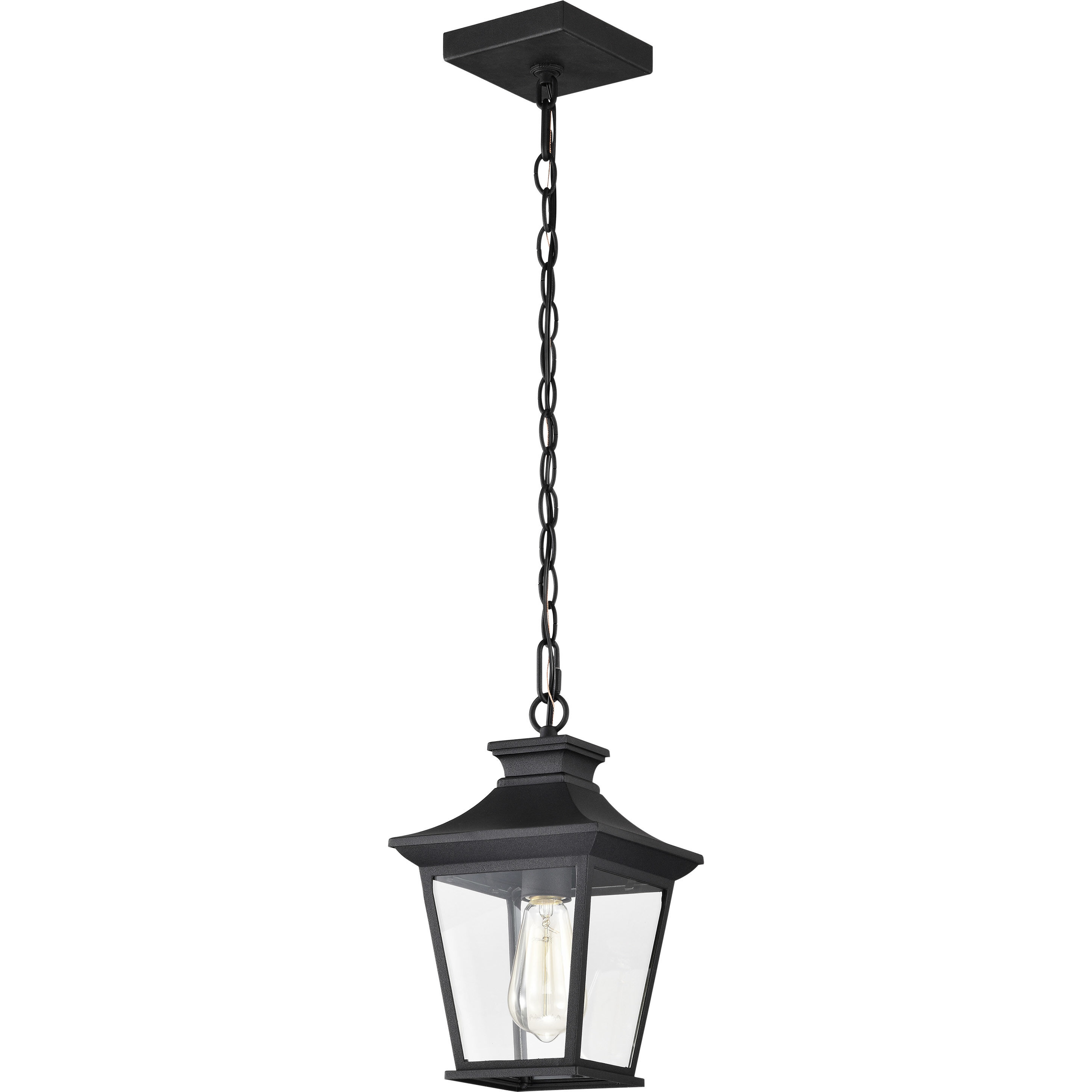 Jasper 8 inch Matte Black Outdoor Hanging Lantern