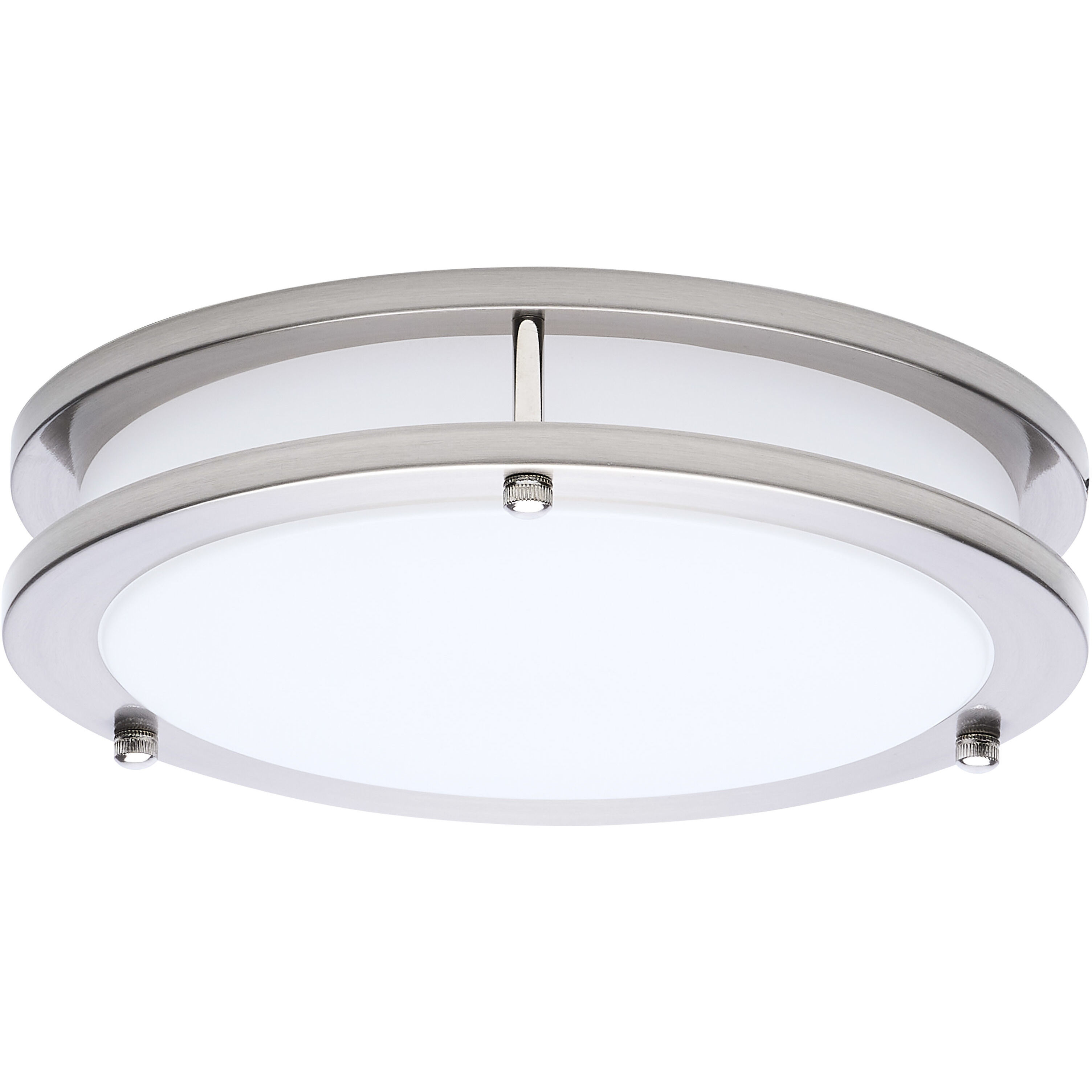 Glamour LED 9.84 inch Brushed Nickel Flush Mount Ceiling Light