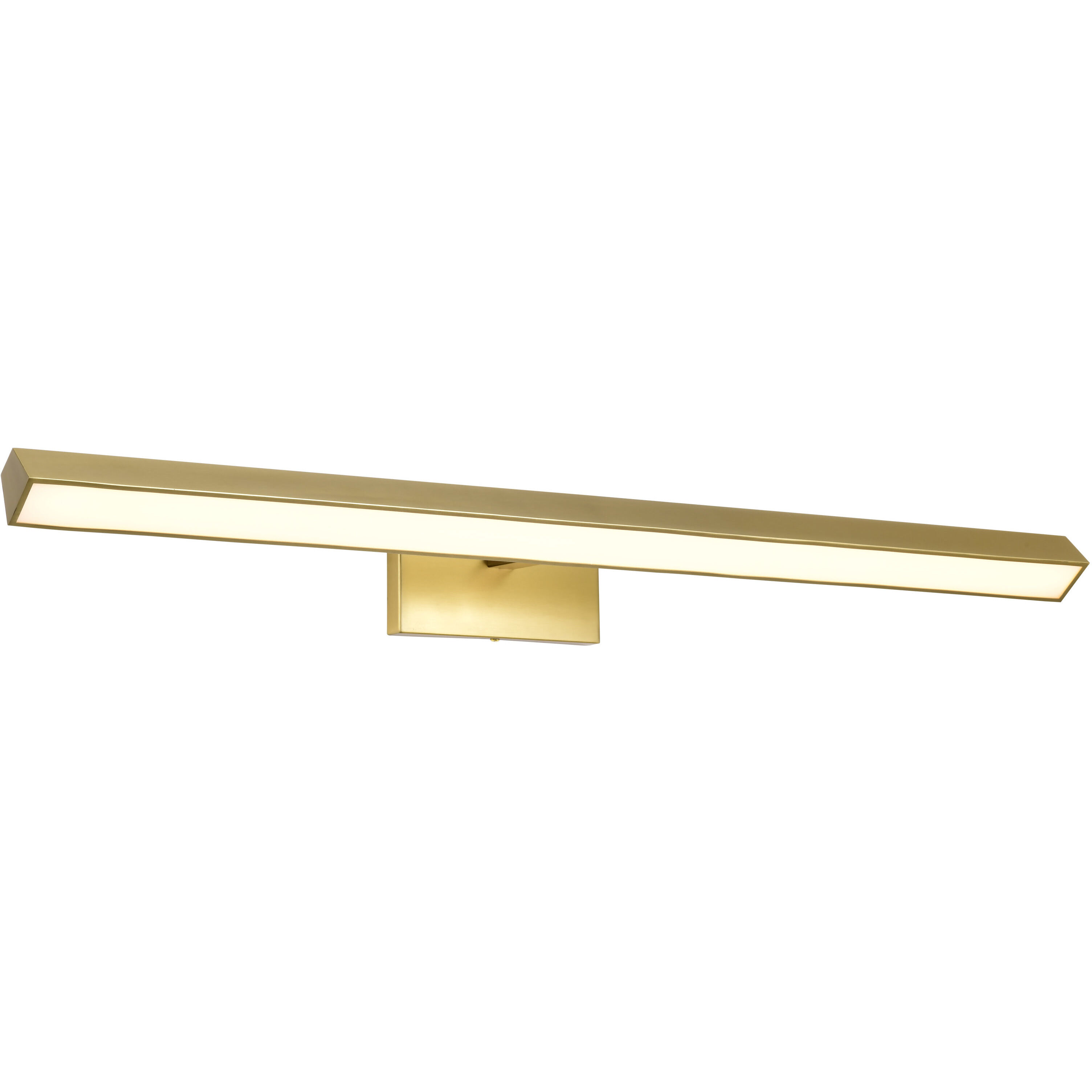 Mila LED 35.8 inch Vintage Brass Vanity Wall Light