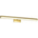 Mila LED 35.8 inch Vintage Brass Vanity Wall Light