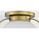 Lakeshore 1 Light 18 inch Natural Brass Flush Mount Ceiling Light