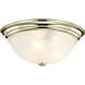 Brentwood 3 Light 15 inch Polished Brass Flush Mount Ceiling Light