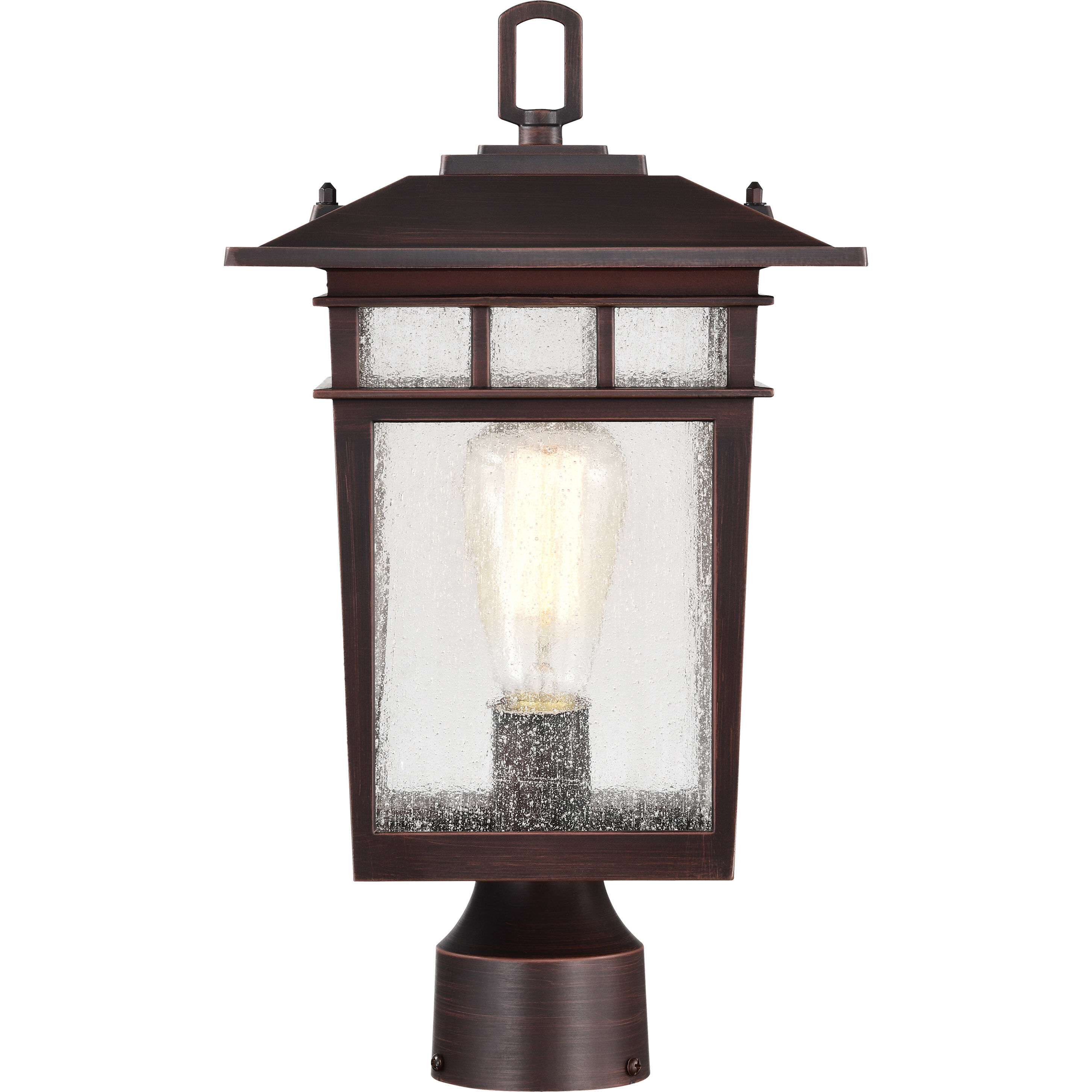 Cove Neck 16 inch Rustic Bronze Post Lantern, Large