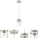 Antebellum 1 Light 5 inch Brushed Nickel and Clear Mini Pendant Ceiling Light