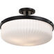 Solara 16.6 inch Matte Black Semi Flush Mount Ceiling Light
