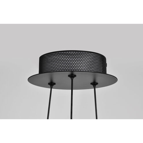 Barnett LED 20.88 inch Matte Black Chandelier Ceiling Light