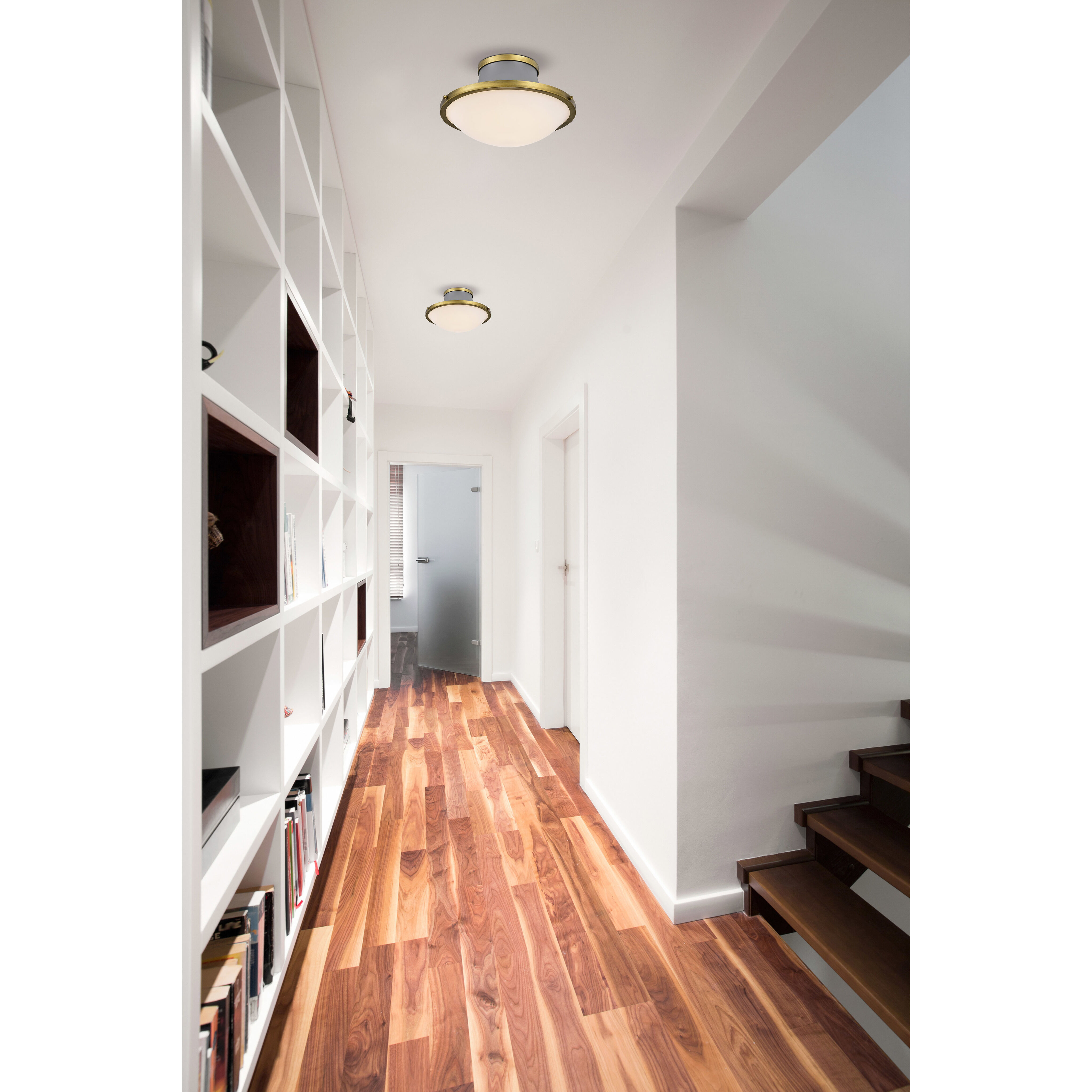 Lafayette 1 Light 18 inch Matte Gray Flush Mount Ceiling Light