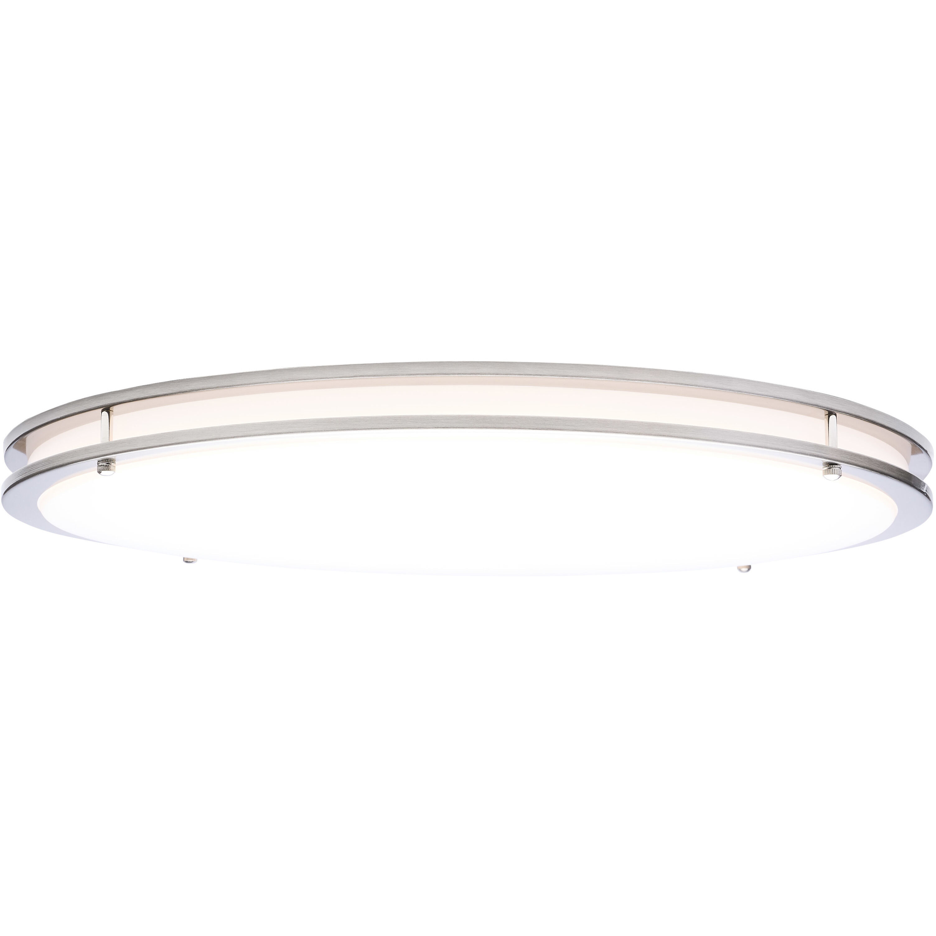 Glamour LED 23.62 inch Brushed Nickel Flush Mount Ceiling Light