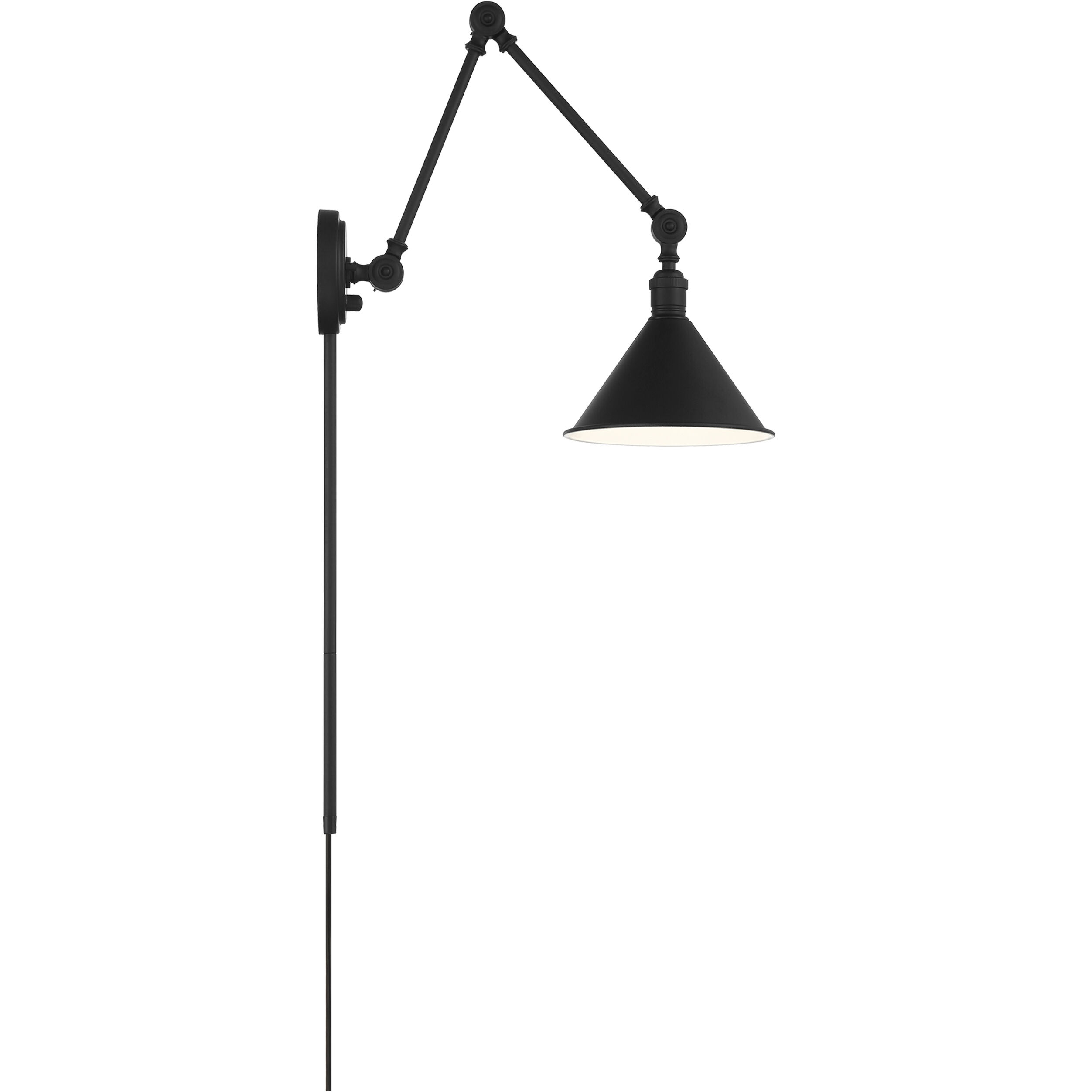 Delancey 27 inch 60.00 watt Matte Black Swing Arm Wall Wall Light