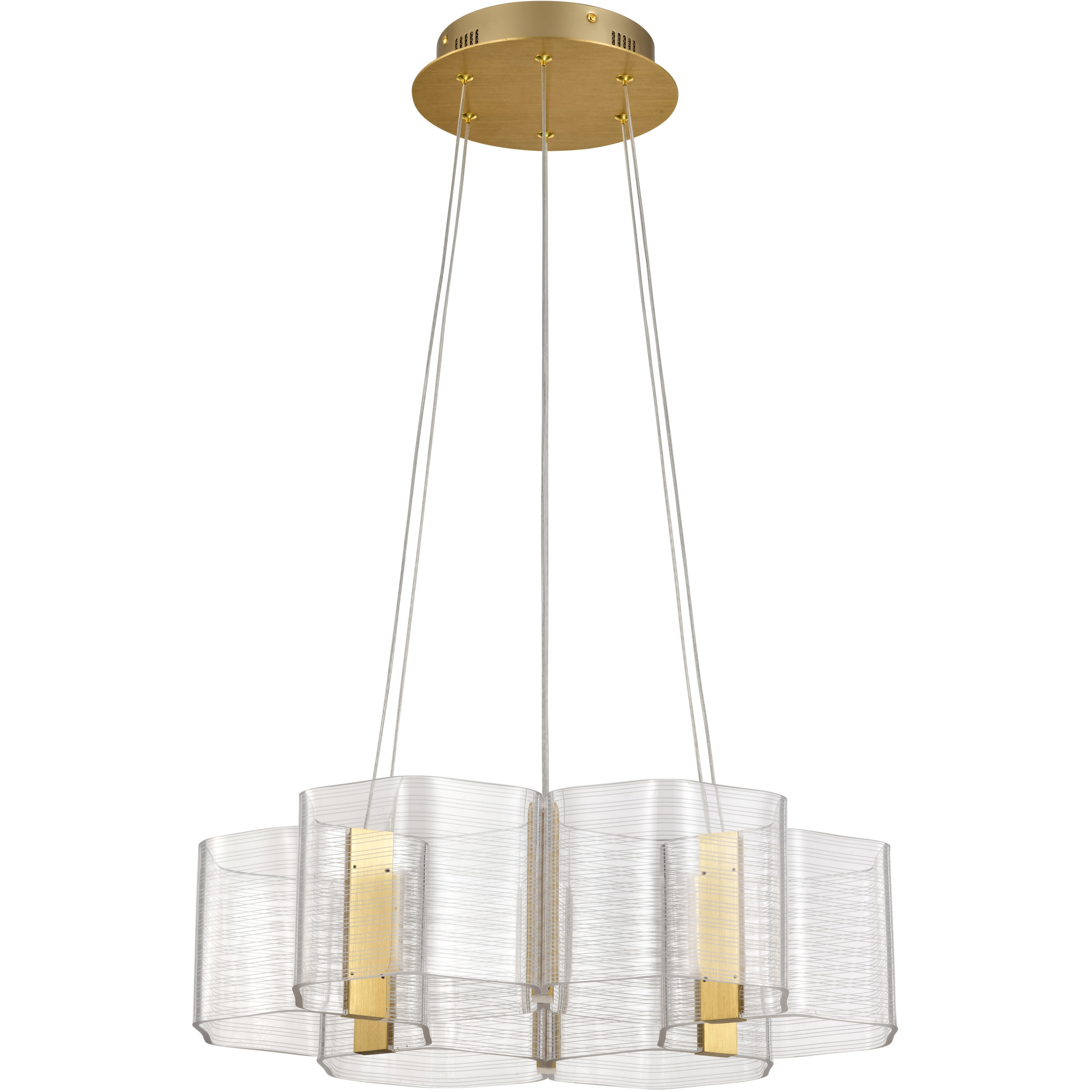 Kenzo LED 20.5 inch Polished Anodized Bronze Chandelier Ceiling Light