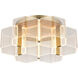 Kenzo LED 20.5 inch Polished Anodized Bronze Flush Mount Ceiling Light