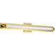 Larissa LED 32 inch Vintage Brass Vanity Wall Light